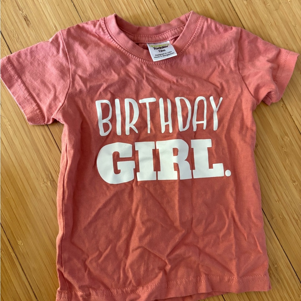 Toddler Birthday Girl Tee - Coral